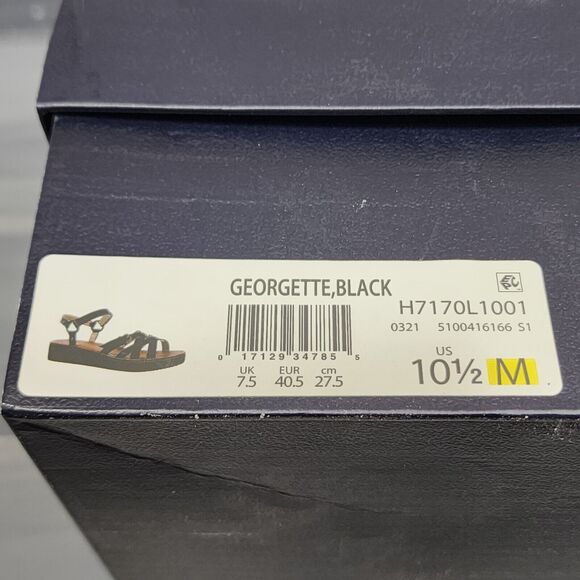 Naturalizer Georgette Sandals Slingback 10.5 Black Strappy Open‎ Toed - Picture 15 of 16